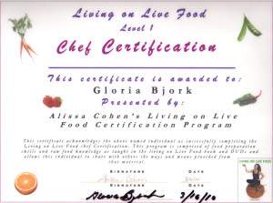 Raw Food Chef Certificate